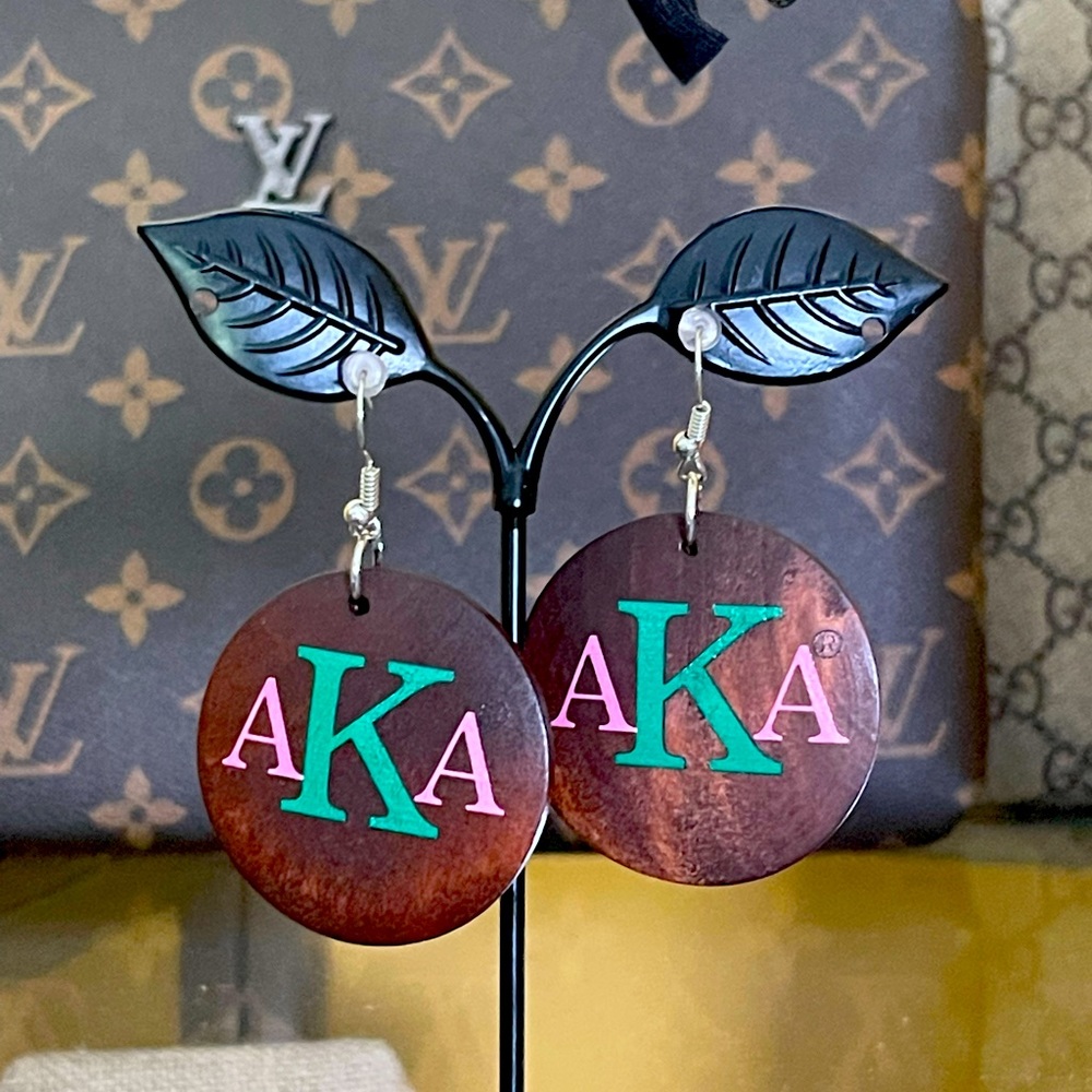 AKA wooden circle earrings
